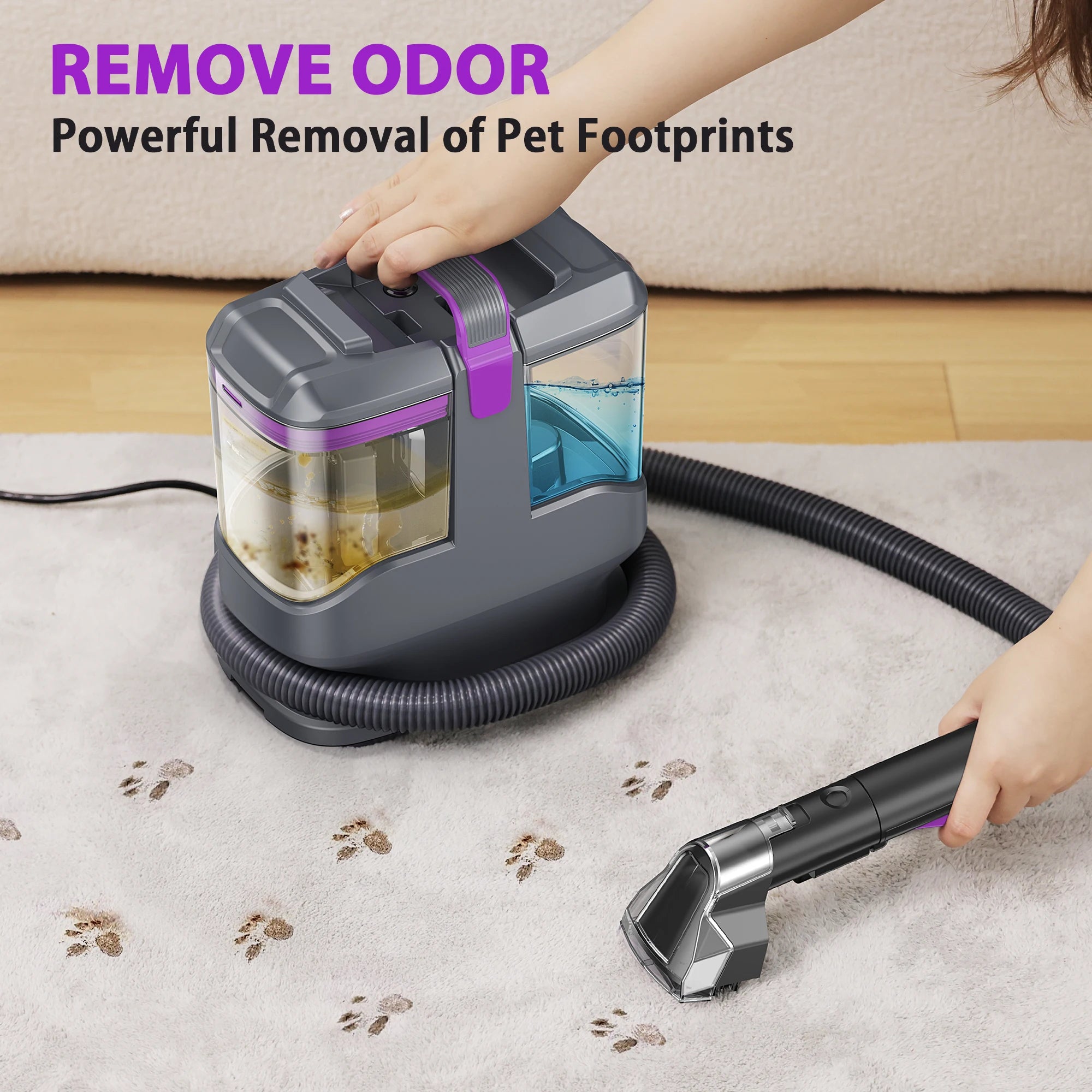 Portable Carpet & Upholstery Cleaner with corded Spot Cleaner for Carpet, Sofa, Car Seat
