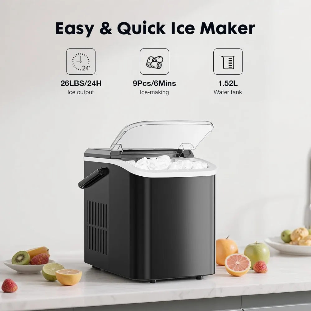 Portable Countertop Ice Maker Machine,