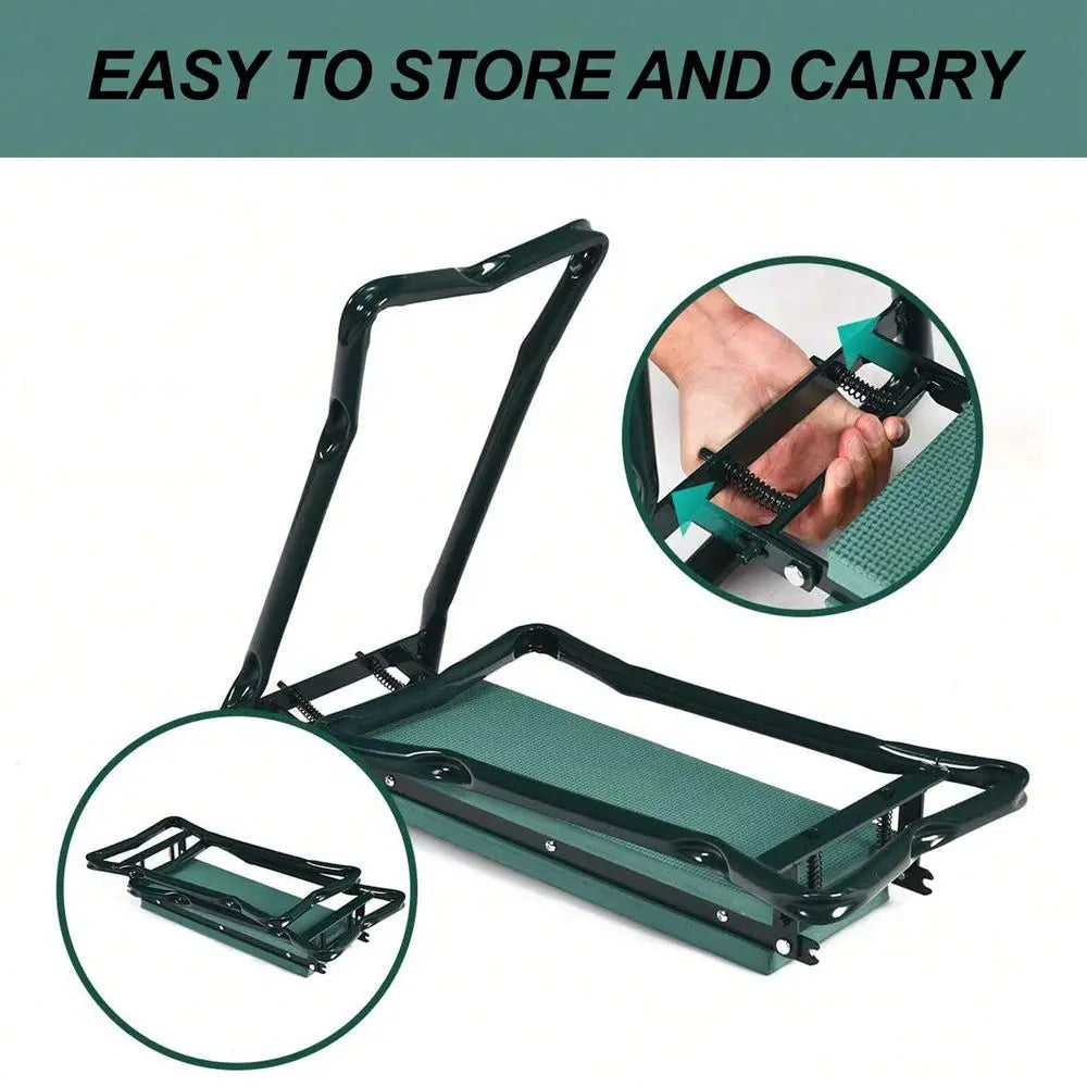 Kneeler And Seat With Thicken Widen Soft Kneeling Pad, Heavy Duty With A Tool Pouch,