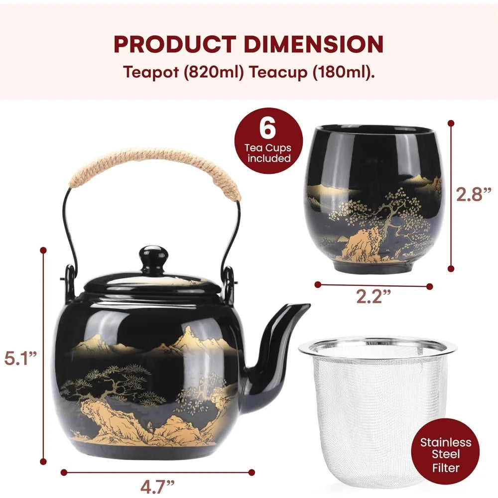Kitchen porcelain tea set
