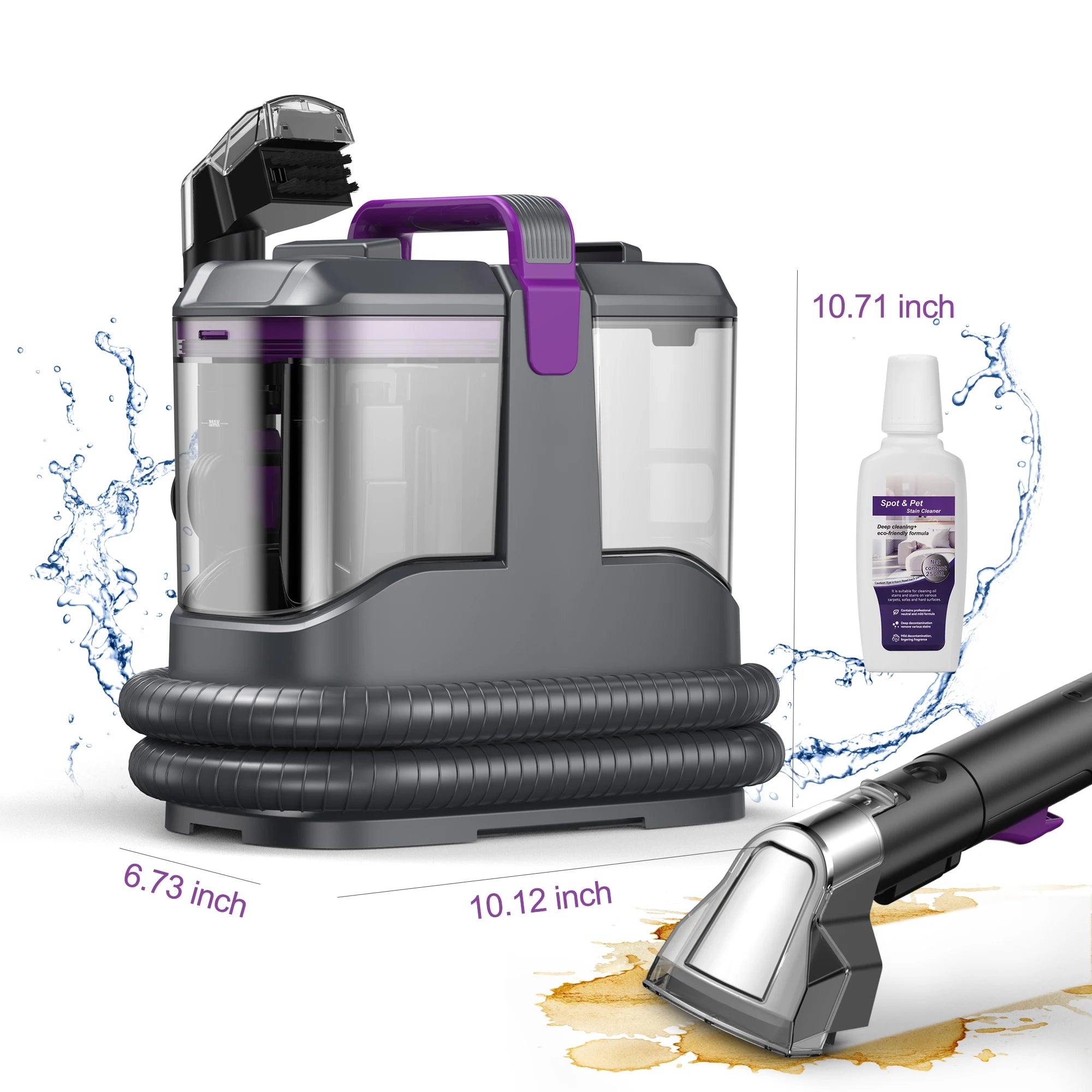 Portable Carpet & Upholstery Cleaner Machine,  Corded Spot Cleaner for Carpet, Sofa, Car Seat