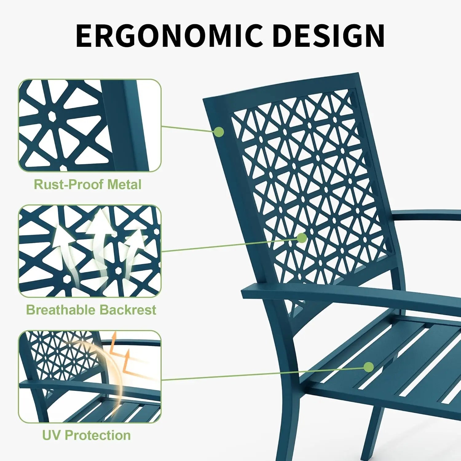 Patio Bistro Set 3 Piece,