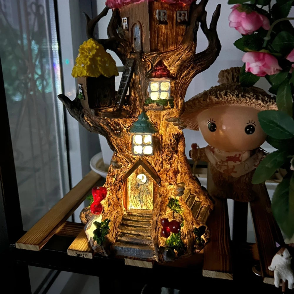 Mysterious Tree House Solar Garden