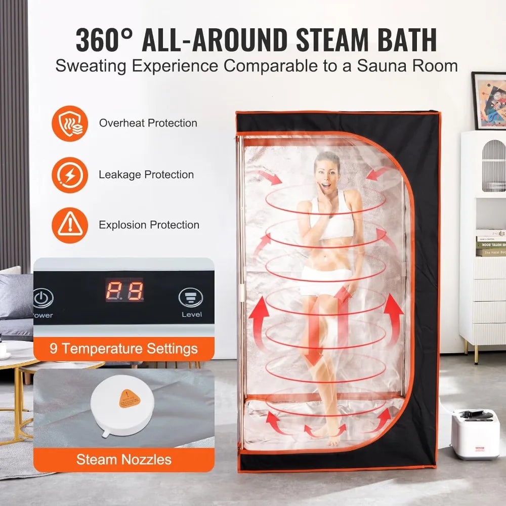 Portable Steam Sauna Tent Full Size, 1000W