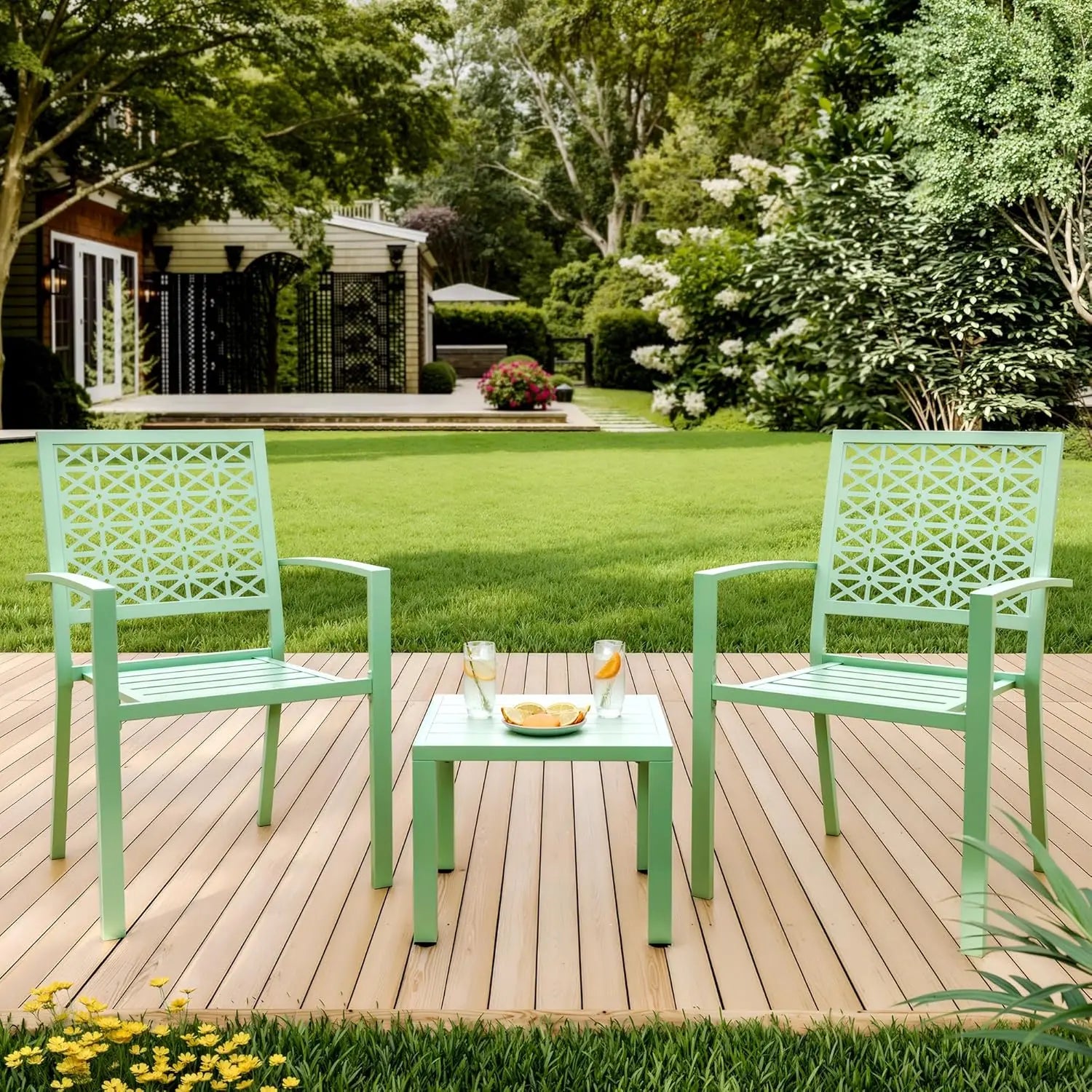 3 Piece Outdoor Patio Bistro Table