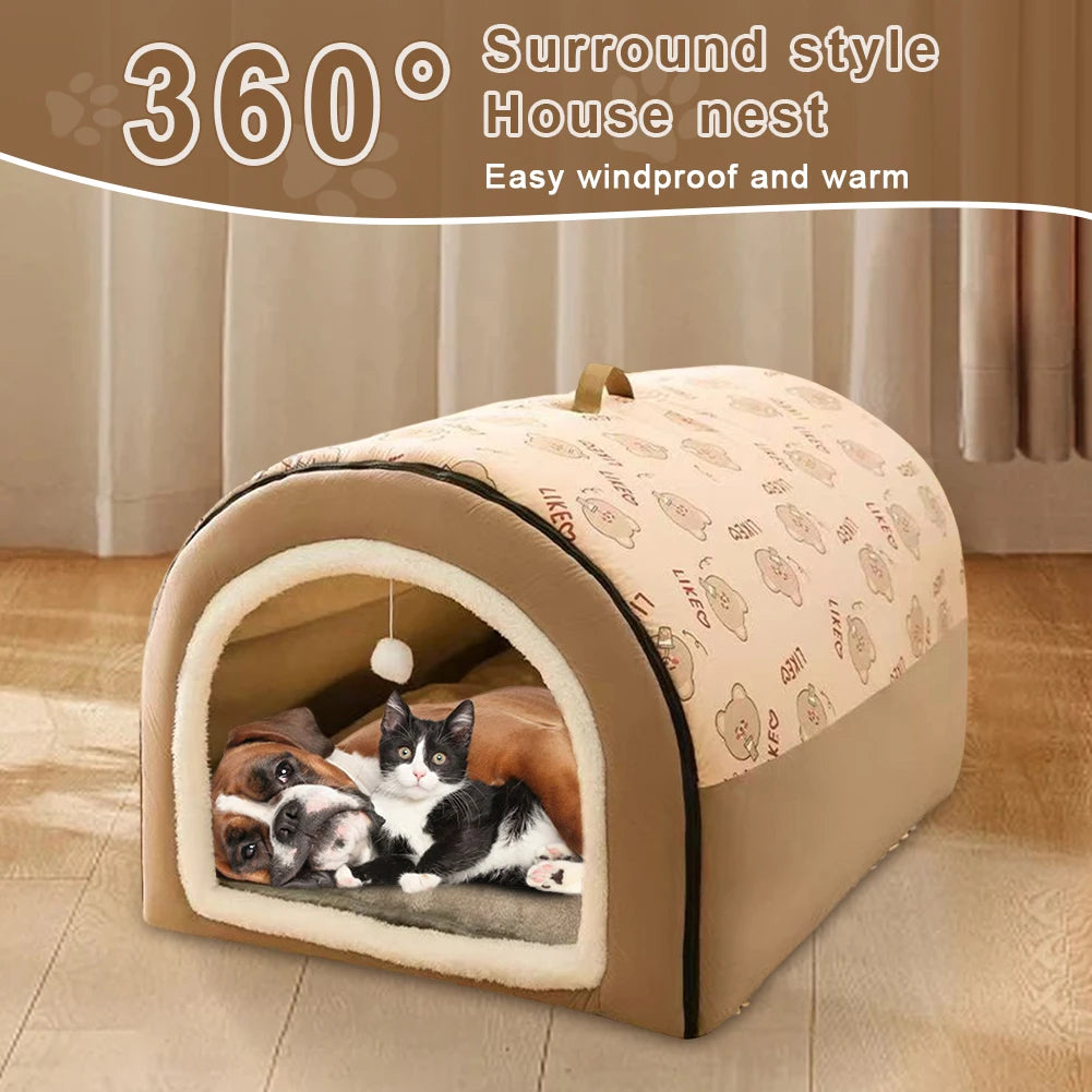Dog Kennel Detachable Warm Winter Dog House