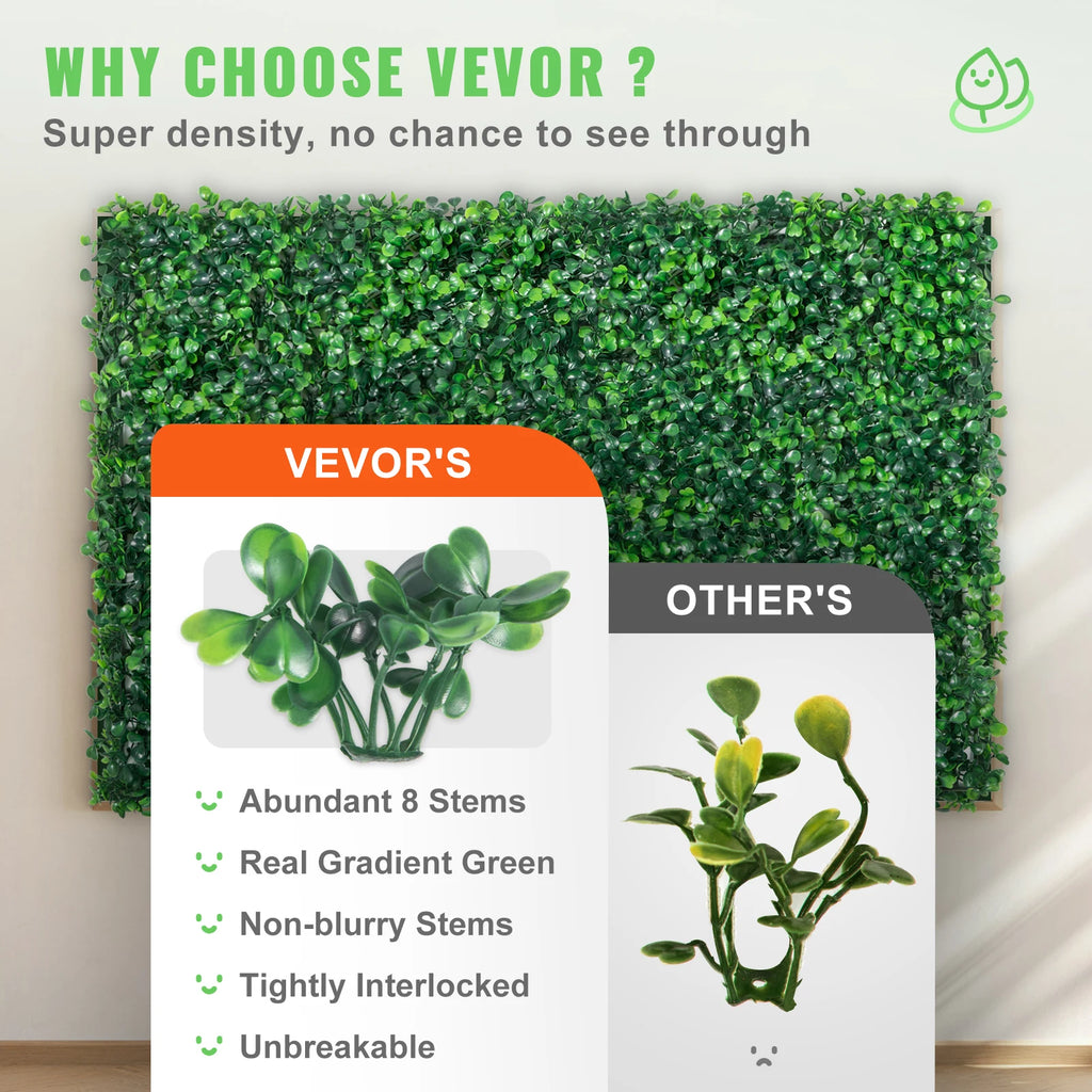 Artificial Boxwood Panel UV 24pcs 20x20/24x16 in Boxwood Hedge Wall Panels