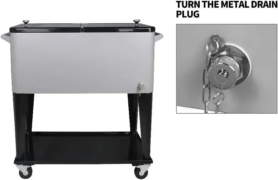 Portable 80 Quart Ice Chest