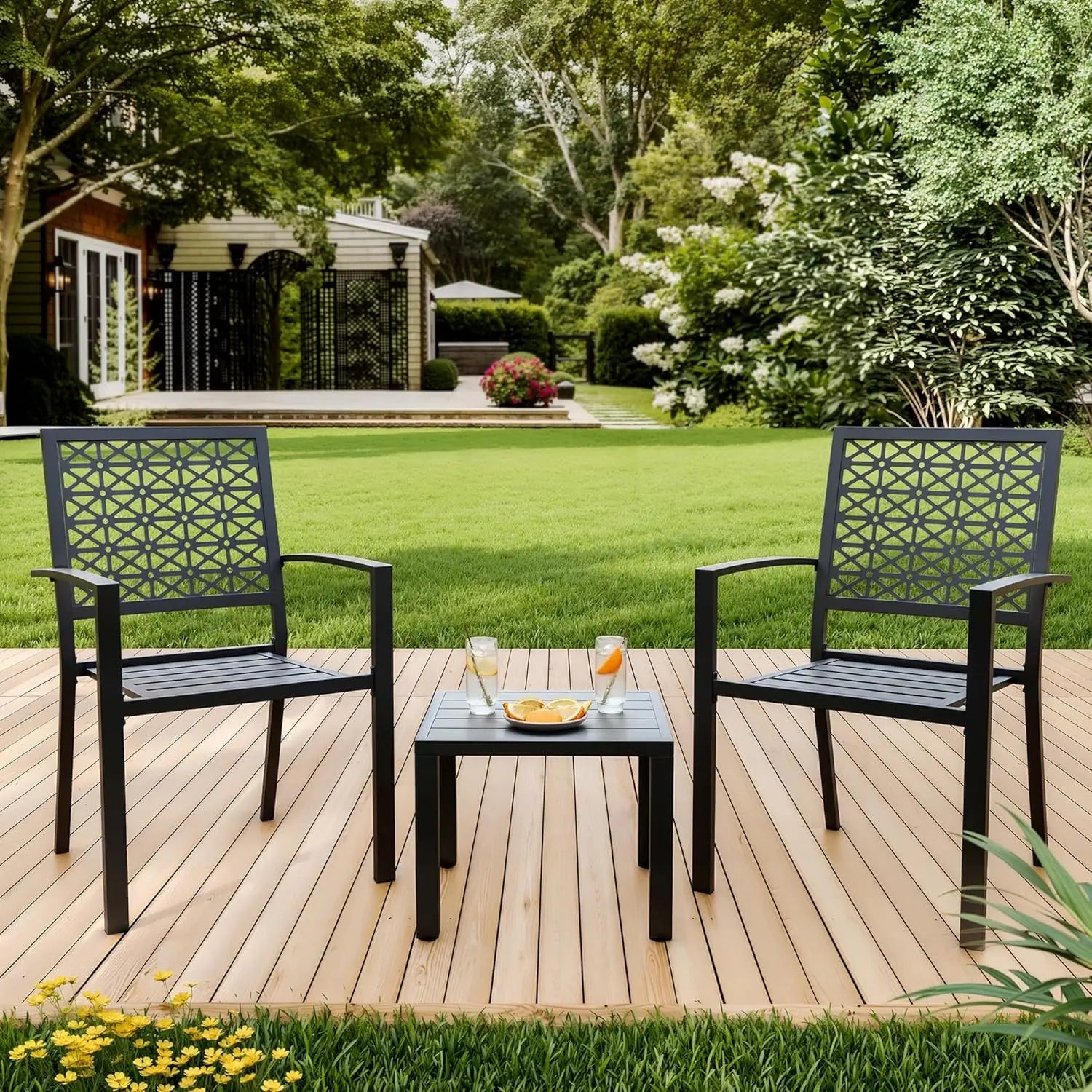 Patio Bistro Set 3 Piece,