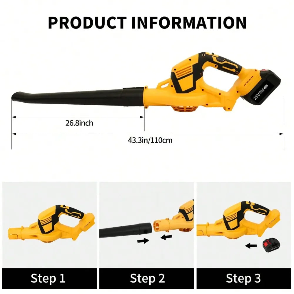 Leaf Blower , 21V Electric W 2 X 2.0Ah Batteries