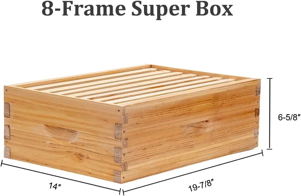 8 Frame Langstroth Bee Hive Coated with Beeswax