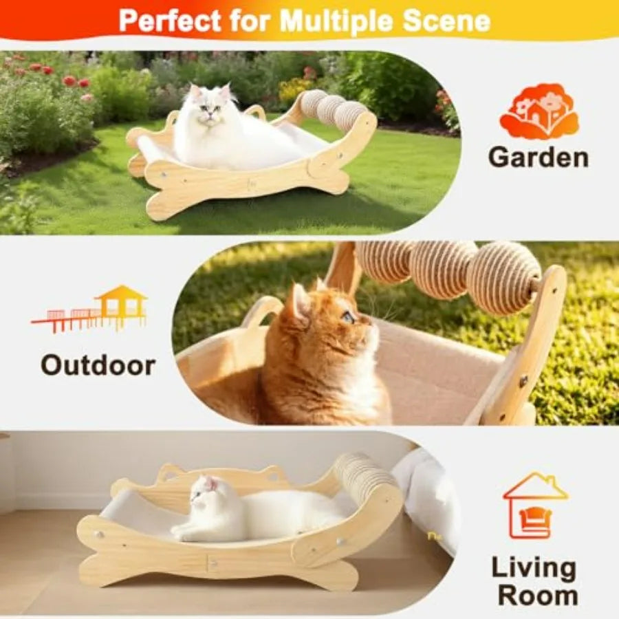 Heavy Duty Sisal Cat Scratching Post with Hammock
