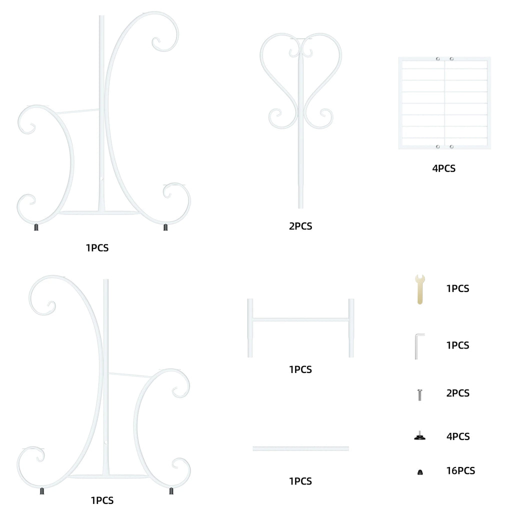 4 Tier Metal Plant Stand for Indoor Outdoor  Patio