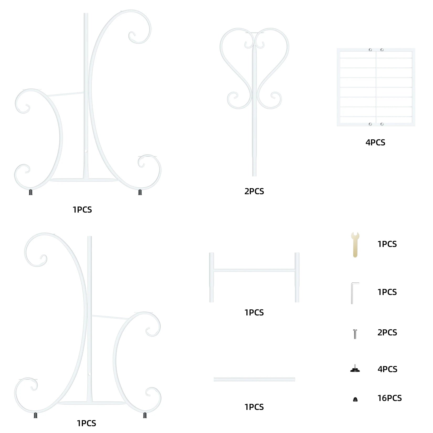 4 Tier Metal Plant Stand for Indoor Outdoor  Patio
