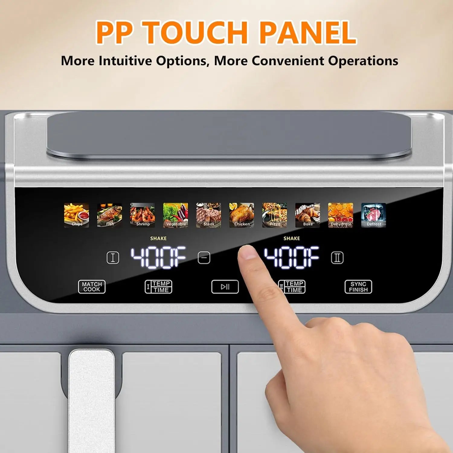 10-in-1 Air Fryer 9.5 QT, Large Air fryer with with 2 Independent Frying Baskets