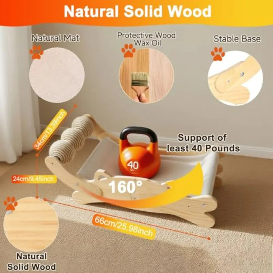 Heavy Duty Sisal Cat Scratching Post with Hammock