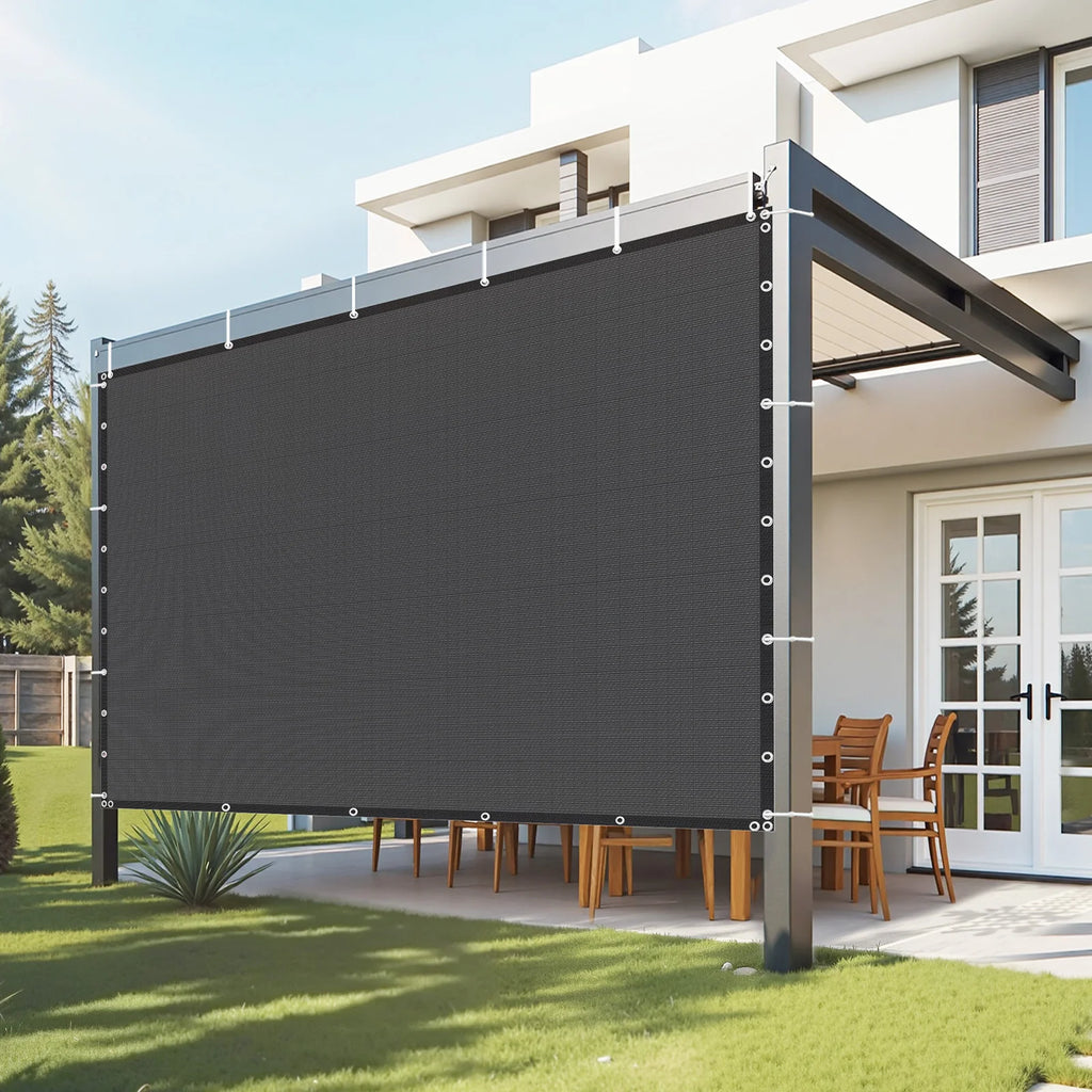 90% Sun Shade Cloth 10x10/12/20ft Pergola Shade Cover 140 GSM HDPE Canopy Privacy Screen for Outdoor Garden Backyard