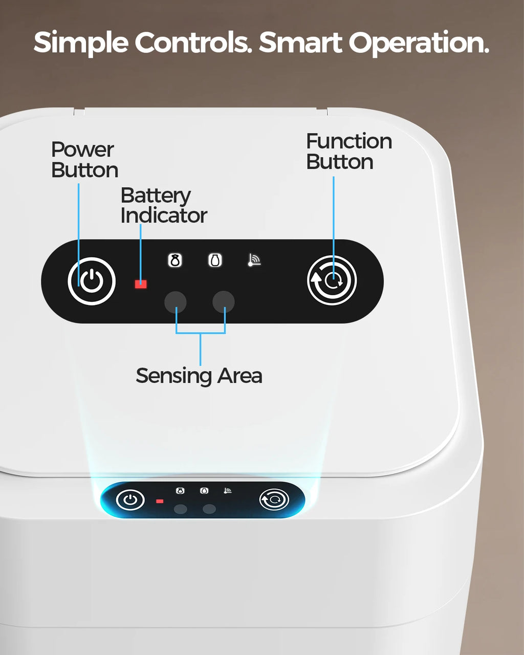 20L/30L Automatic Self Changing Trash Can Self Sealing Self Bagging Motion Sensor Touchless Smart Garbage Can with Lid for Kitchen Bathroom