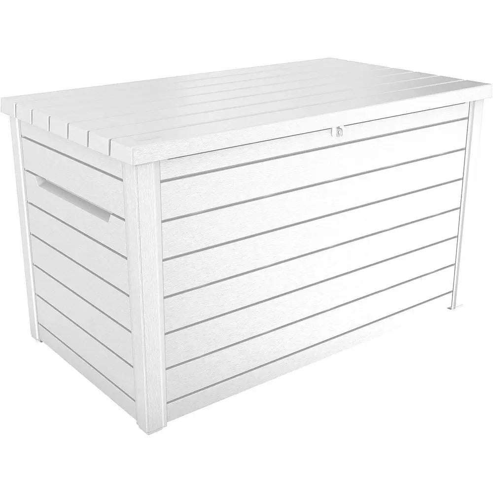 Deck Storage Box Outdoor Patio Container ~ White