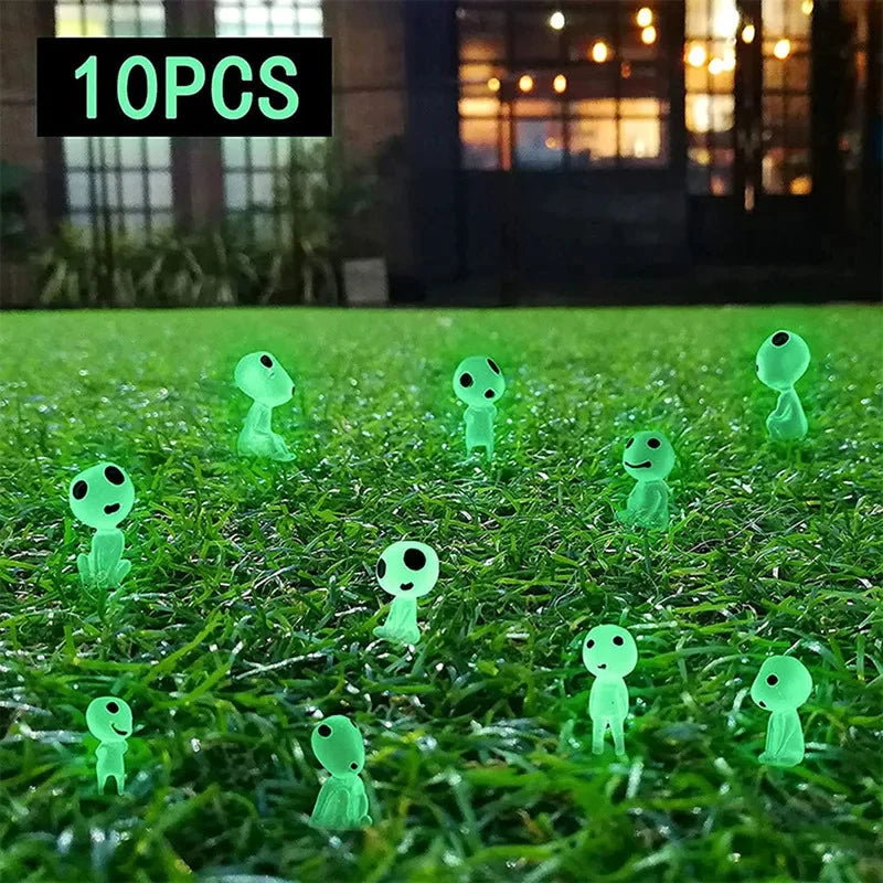 10pcs Luminous Ghostr Miniature Decor Glow in Dark Tree Elves Fairy Garden Decoration