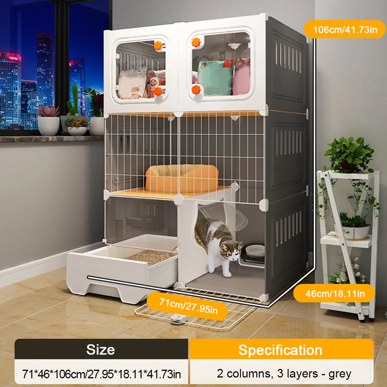 Large Cat Cage Indoor Metal Wire Cat Enclosure
