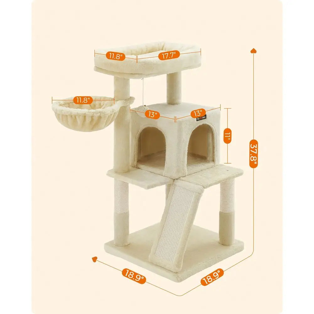 Small Cat Tower With Widened Perch For Large Cats
