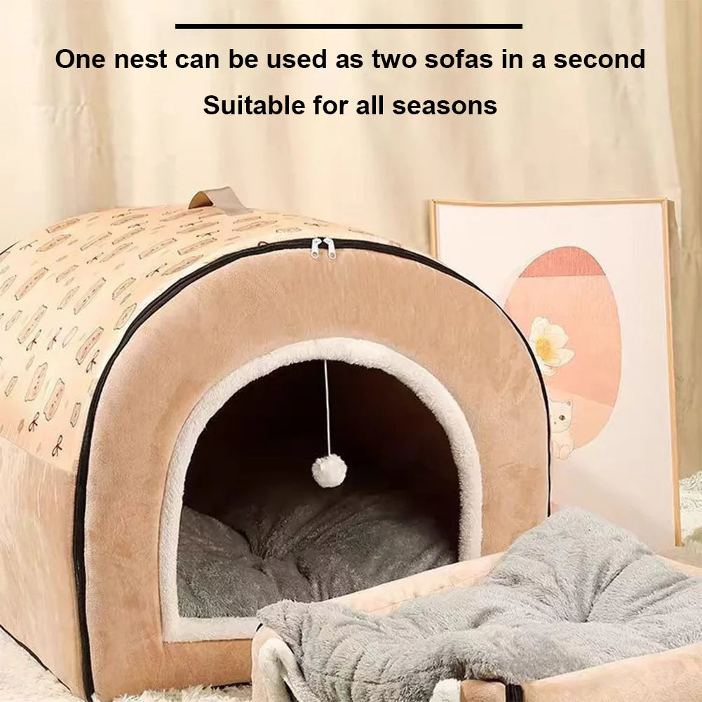 Dog Kennel Detachable Warm Winter Dog House