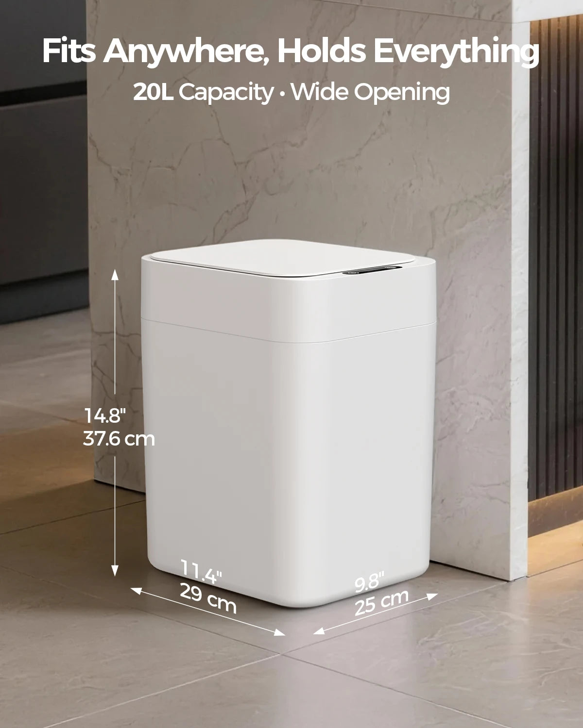 20L/30L Automatic Self Changing Trash Can Self Sealing Self Bagging Motion Sensor Touchless Smart Garbage Can with Lid for Kitchen Bathroom
