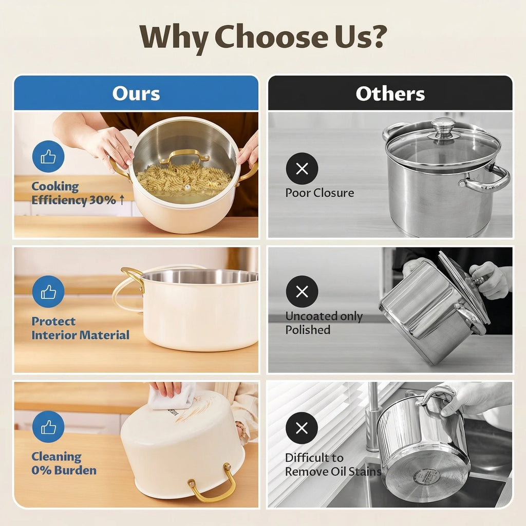 Triply stainless steel Stock Pot with Lid