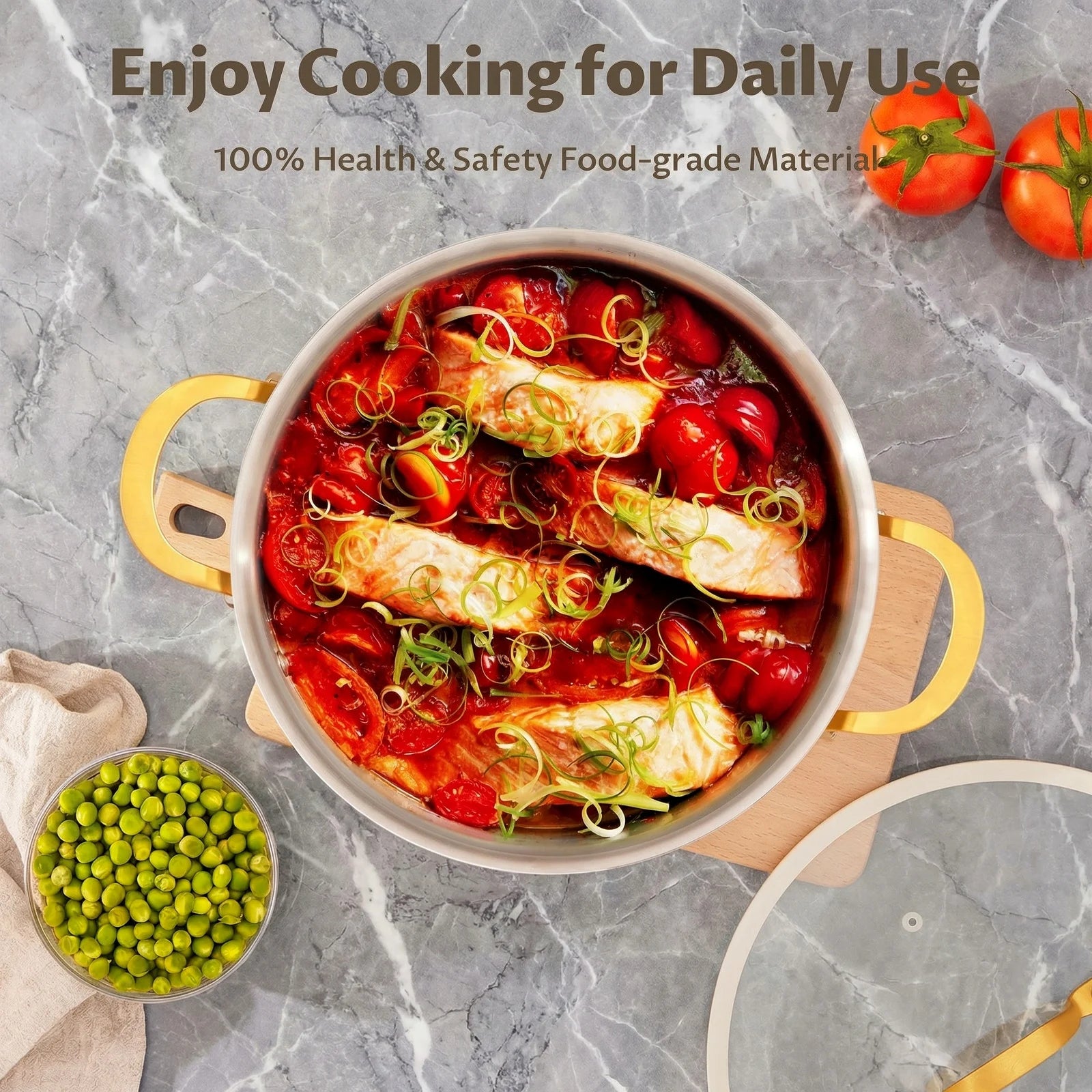 Triply stainless steel Stock Pot with Lid