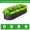 2-Pack Oval Galvanized Steel Raised Garden Bed Open Base Safety Edge Metal Planter Box