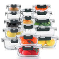 30 Pieces Glass Food Storage Containers