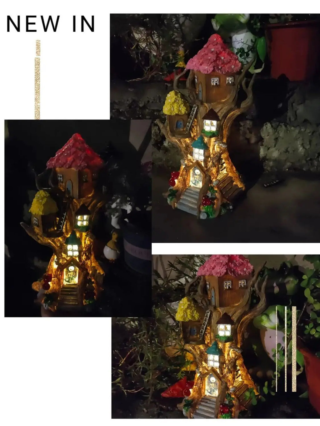 Mysterious Tree House Solar Garden