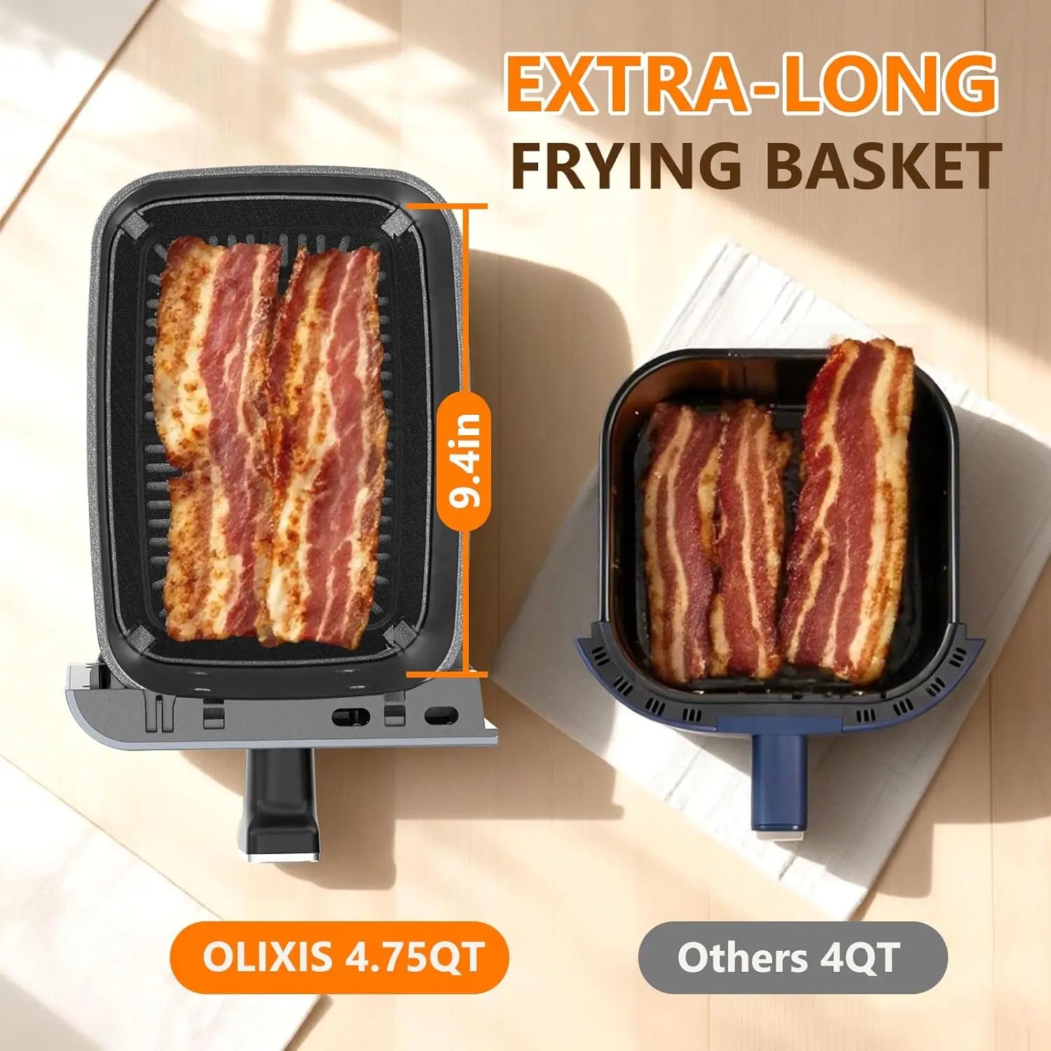 10-in-1 Air Fryer 9.5 QT, Large Air fryer with with 2 Independent Frying Baskets