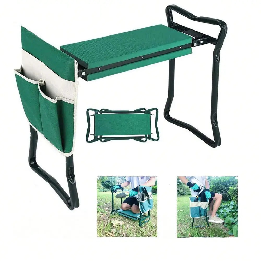 Kneeler And Seat With Thicken Widen Soft Kneeling Pad, Heavy Duty With A Tool Pouch,