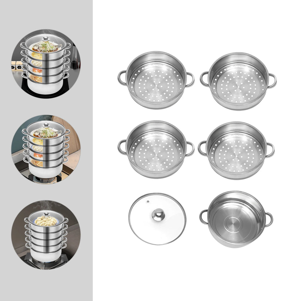 5 Tier Stainless Steel Steam Cooker