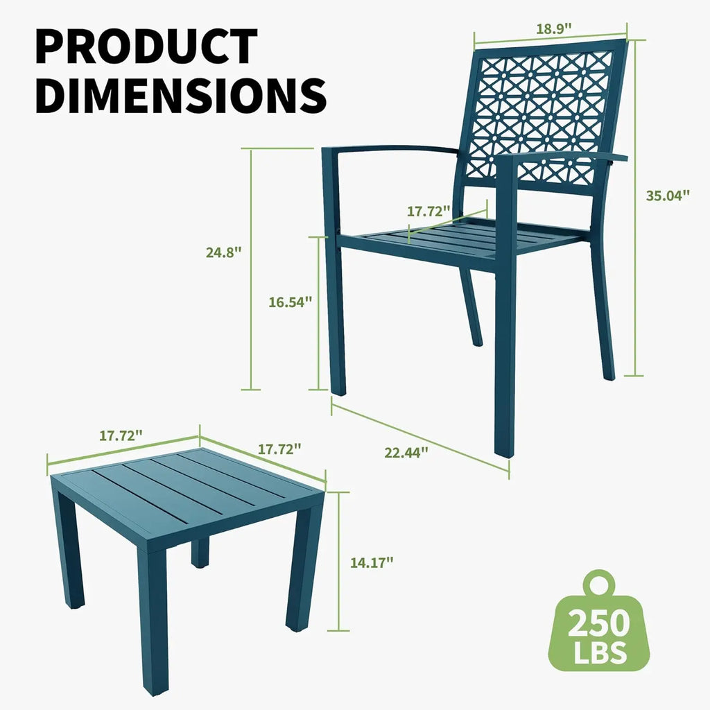 Patio Bistro Set 3 Piece,
